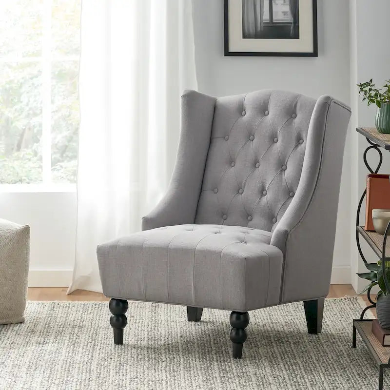 Tufted High-Back Club Chair - 27.25 L x 33.75 W x 38.50 H