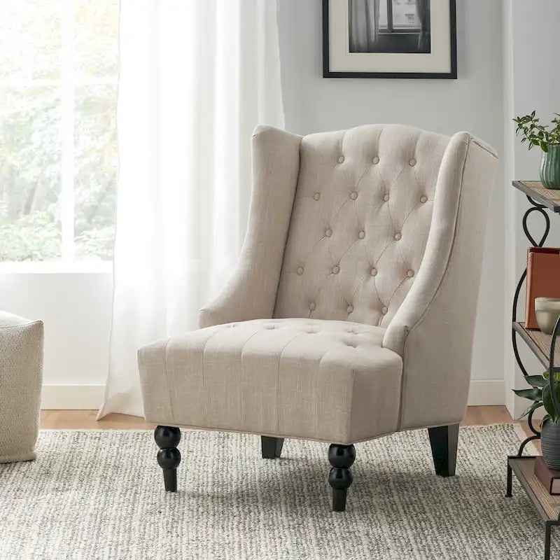 Tufted High-Back Club Chair - 27.25 L x 33.75 W x 38.50 H