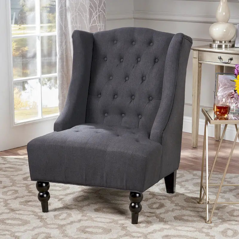 Tufted High-Back Club Chair - 27.25 L x 33.75 W x 38.50 H