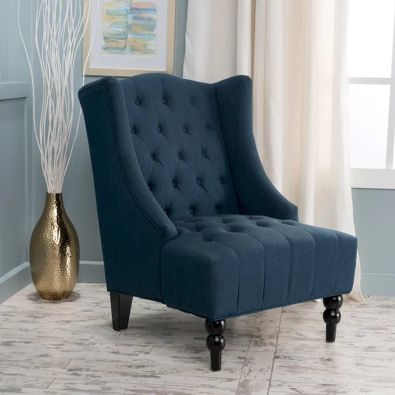 Tufted High-Back Club Chair - 27.25 L x 33.75 W x 38.50 H