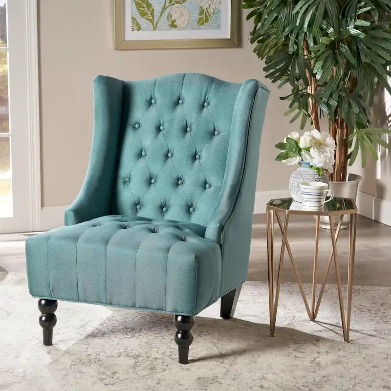 Tufted High-Back Club Chair - 27.25 L x 33.75 W x 38.50 H