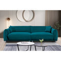 88.2W Metal-Legs Velvet Fabirc Foam Sofa