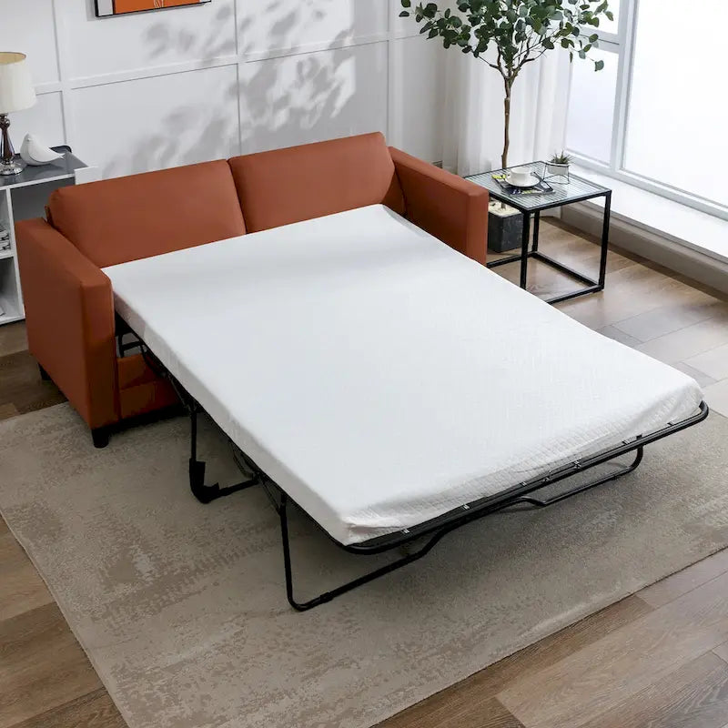 Mixoy Pull Out Sofa Bed,Modern Convertible Sleeper Sofa,2-in-1 Couch Bed with Mattress,Futon Couches