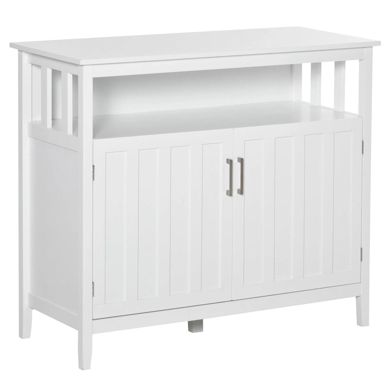 Sideboard Buffet Server Table with 2 Doors, Kitchen Storage Cabinet with Adjustable Shelves for Kitchen and Dining Room