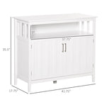 Sideboard Buffet Server Table with 2 Doors, Kitchen Storage Cabinet with Adjustable Shelves for Kitchen and Dining Room