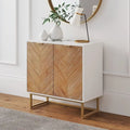 Rustic Doors Metal Base Free Standing Modern Storage Cabinet for Entryway