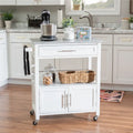 Rolling Mobile Kitchen Cart with Granite Top