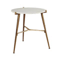 Chadton White/Gold Contemporary Glam Accent Table