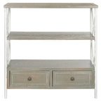 Pale Blue Storage Console Table - 33.9 x 15.2 x 34.8 - 34Wx15Dx35H