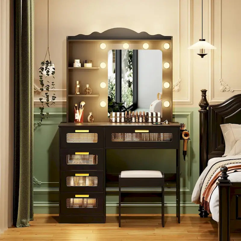 Makeup Vanity with 3 Lighting Colors