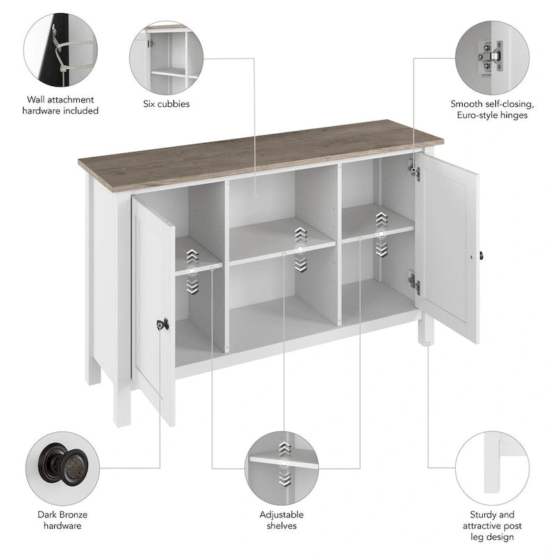 48W Tall TV Stand Media Console.